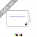 Grusskarte | 246g Leinenpapier weiss | DIN A4 | 4/4-farbig